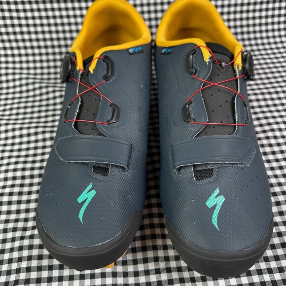 Specialized Recon 2.0 Cycling Cycle Boa Shoe Navy Blue Yellow Men's 11.75 - Picture 2 of 6